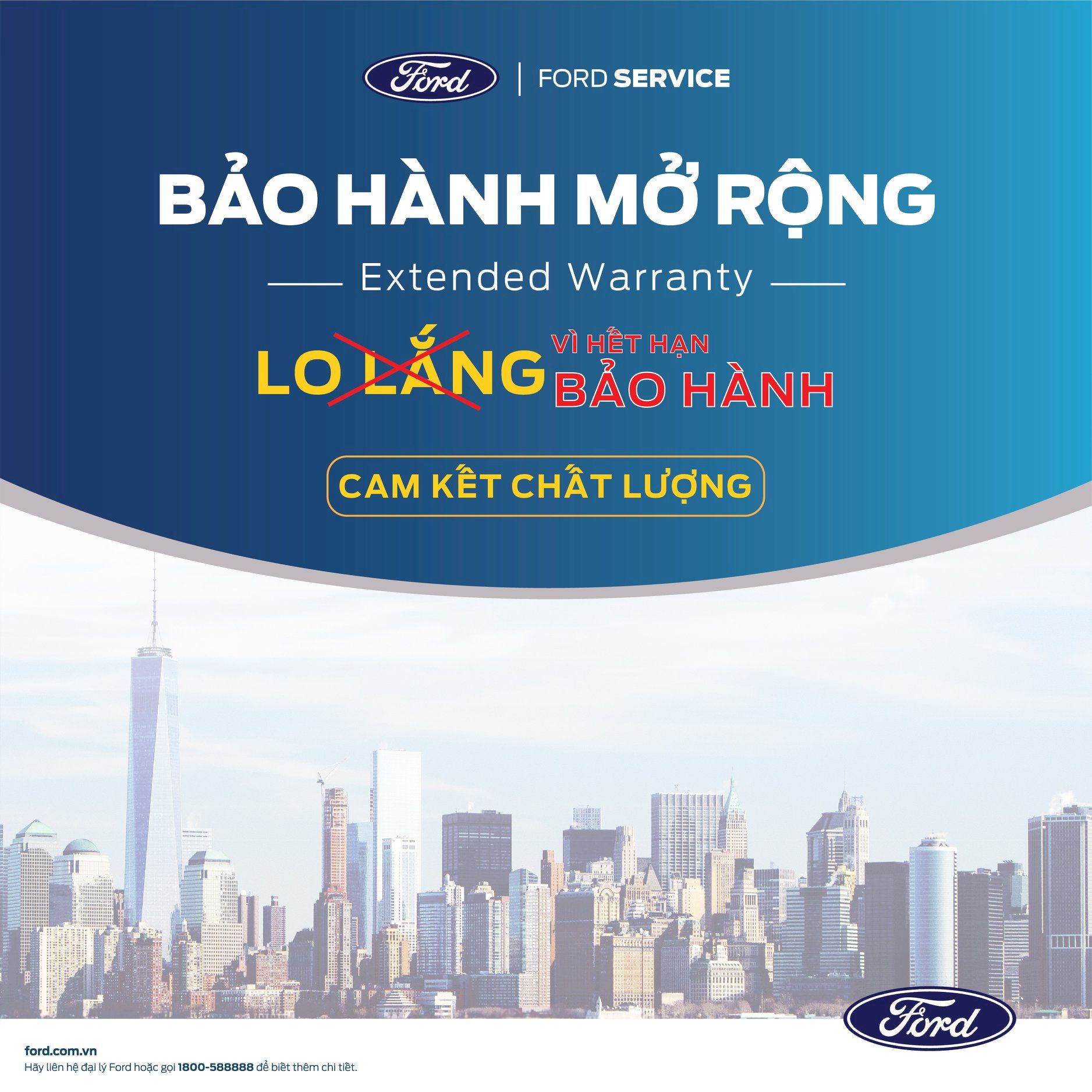 SẢN PHẨM BẢO HÀNH MỞ RỘNG TOP - UP 1 NĂM CHO XE FORD
