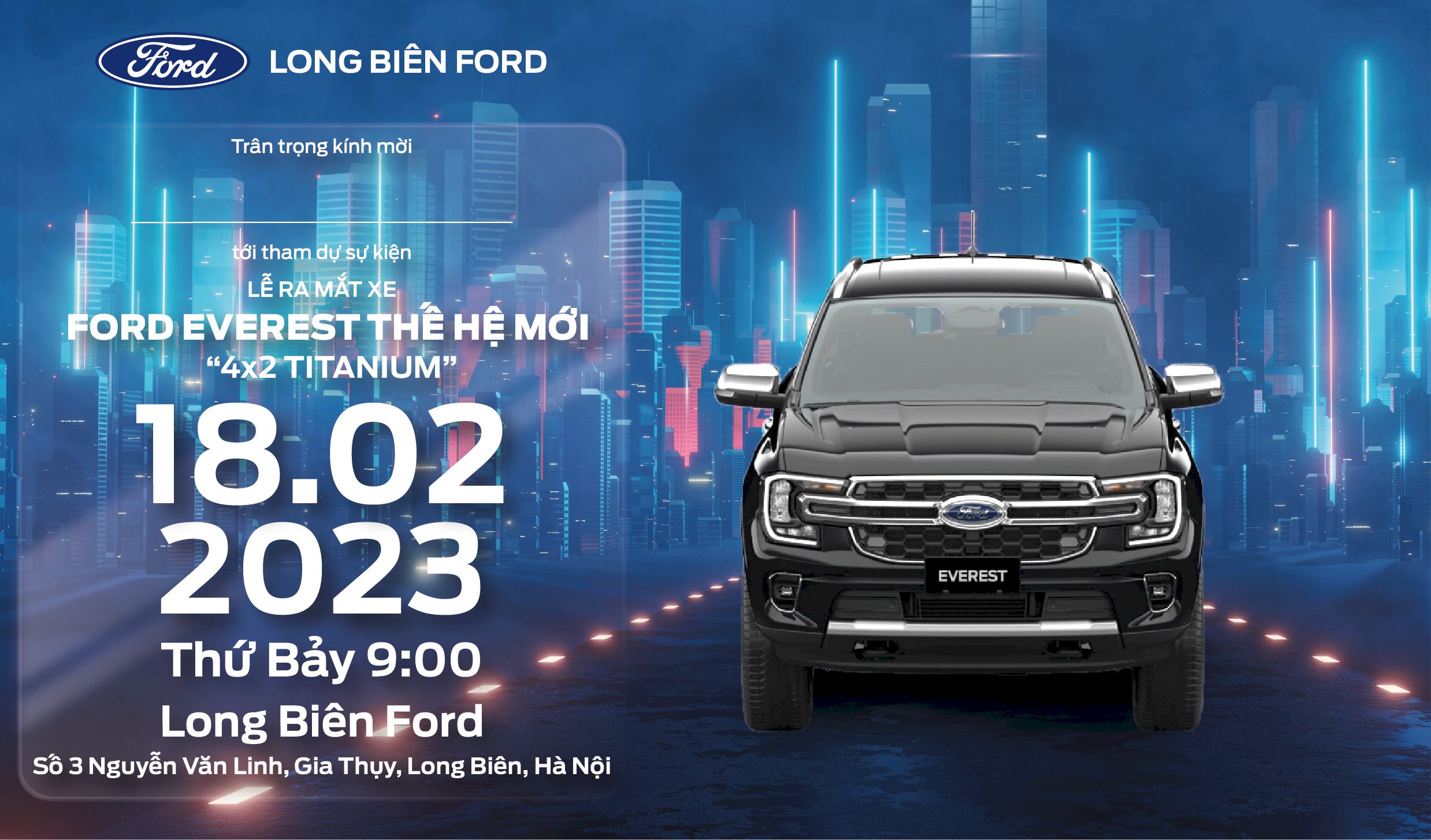 Trải nghiệm cùng Ford Everest Thế hệ Mới 4x2 Titanium