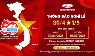 Thông báo nghỉ Lễ 30/4 & 1/5