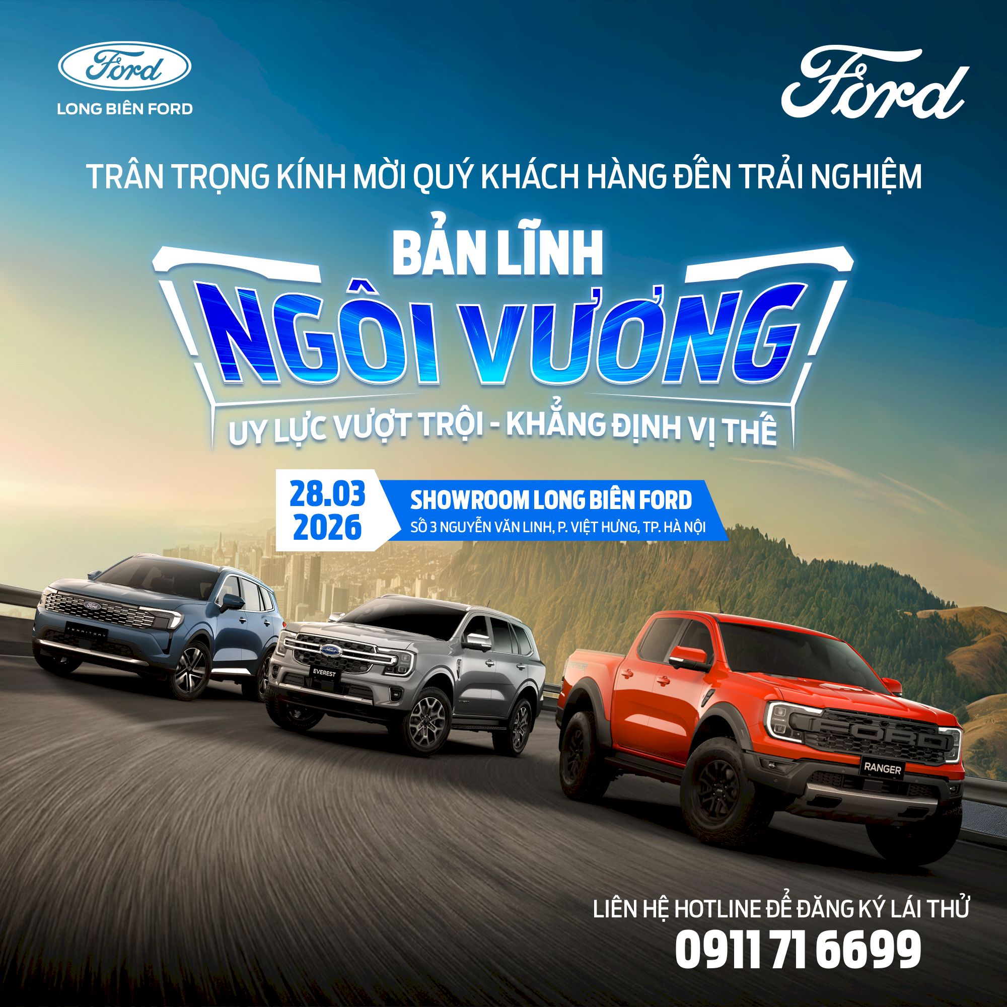 THƯ MỜI LÁI THỬ XE FORD