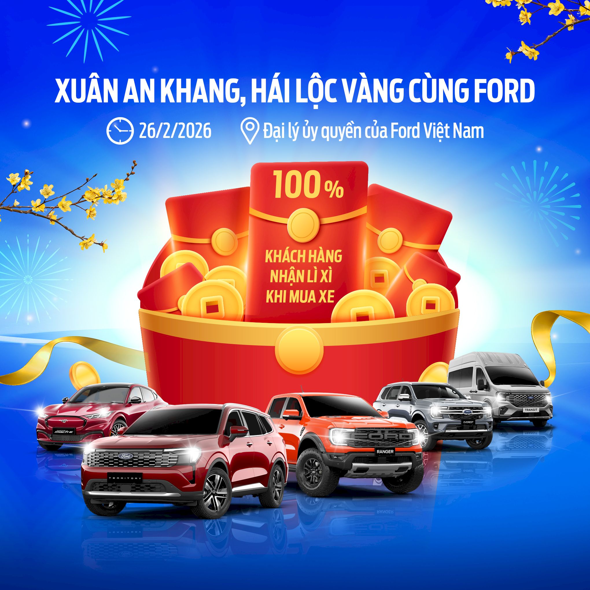 XUÂN AN KHANG, HÁI LỘC VÀNG CÙNG FORD